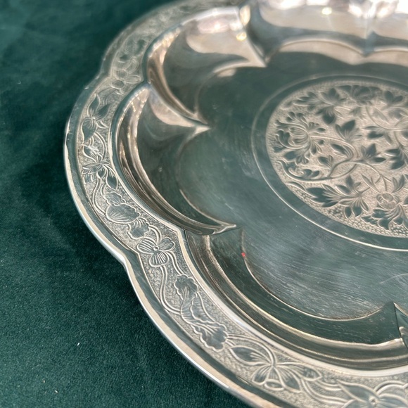 Silver Plated Chinese Plate Nelson Gallery Atkins Museum Yuan Dynasty - Picture 6 of 8